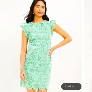 NWT Loft Flutter Sleeve Dress Size 2